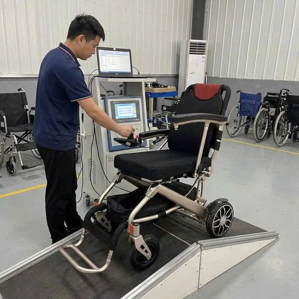 Electric wheelchair quality testing