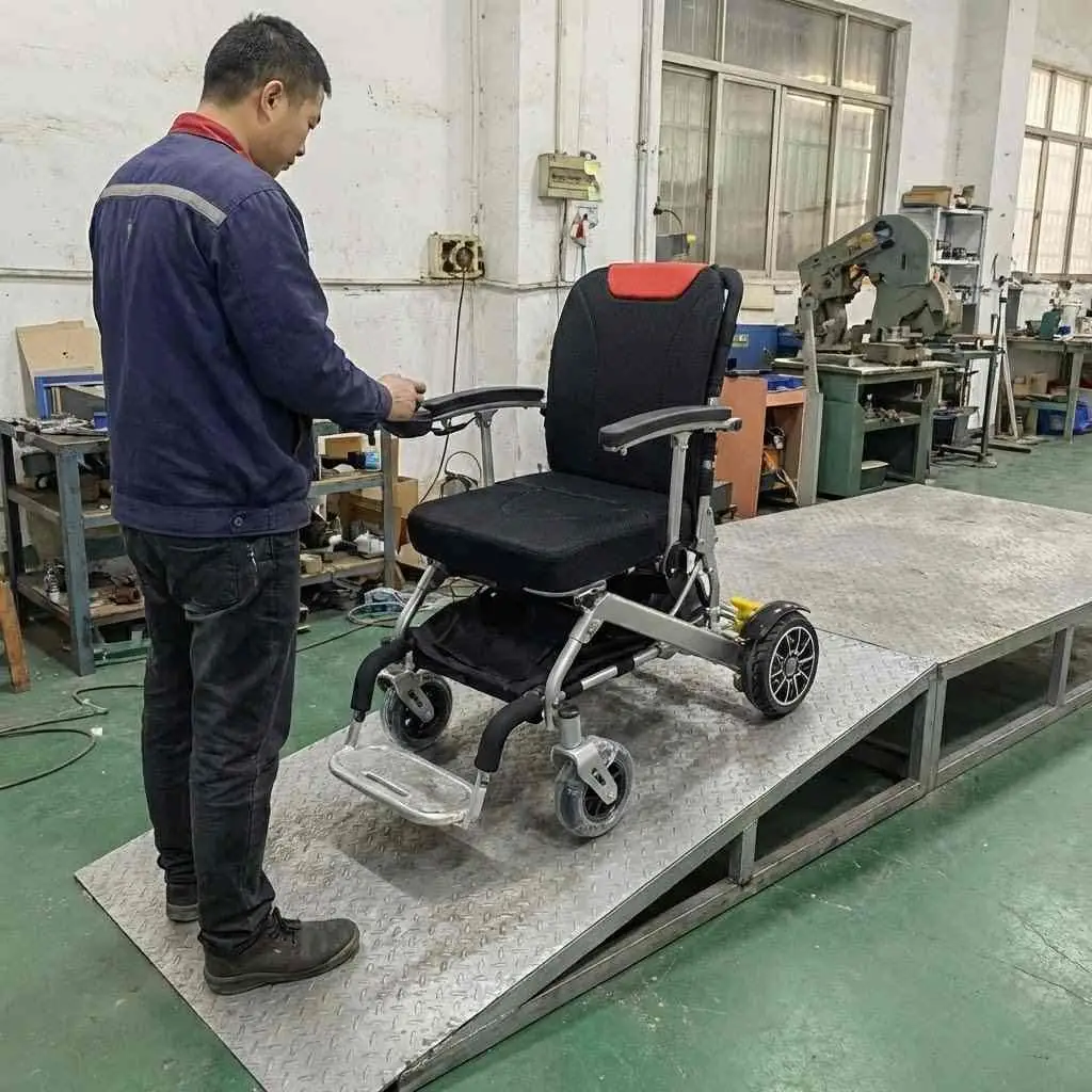 Electric wheelchair road testing