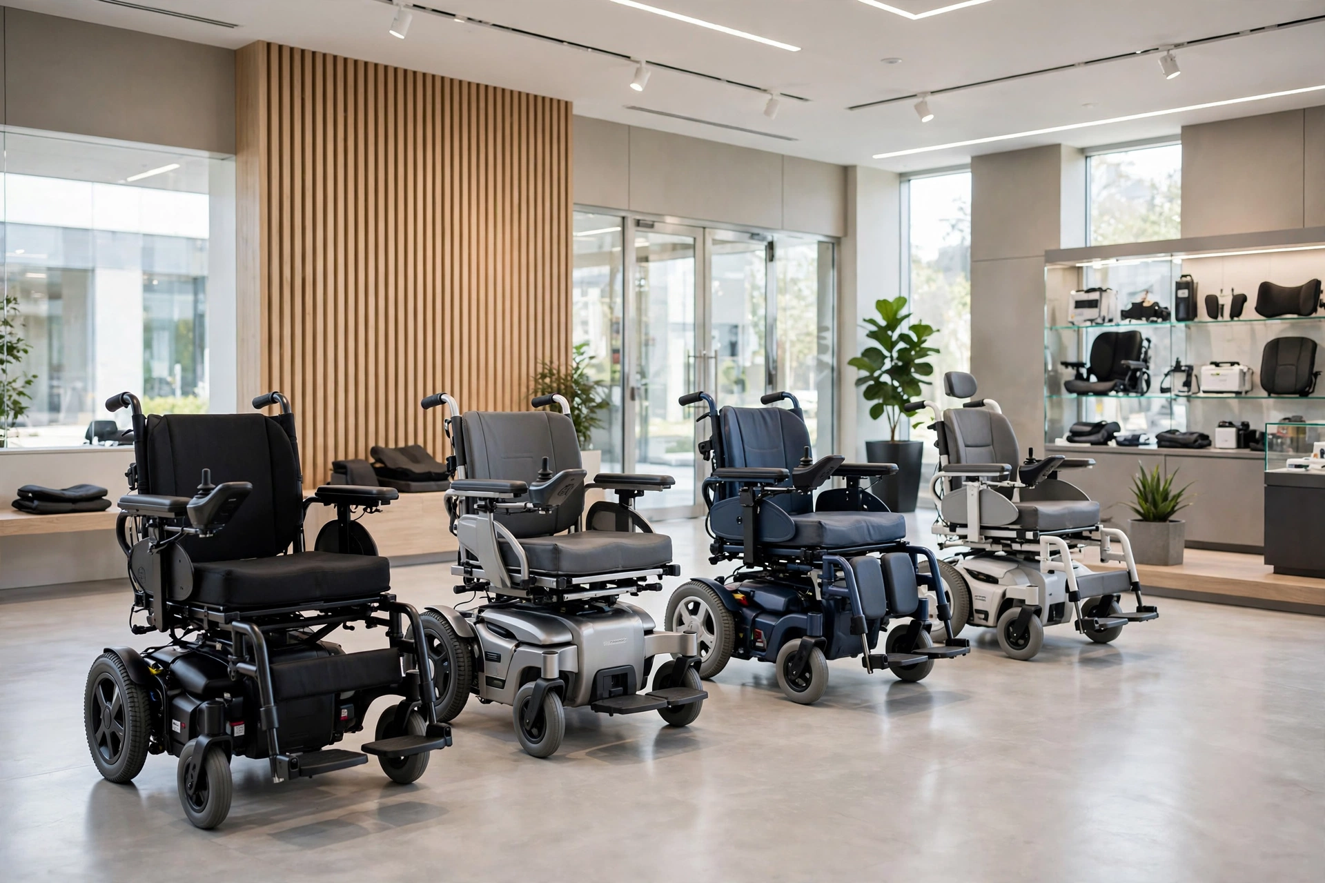 Distributor showroom with wheelchairs
